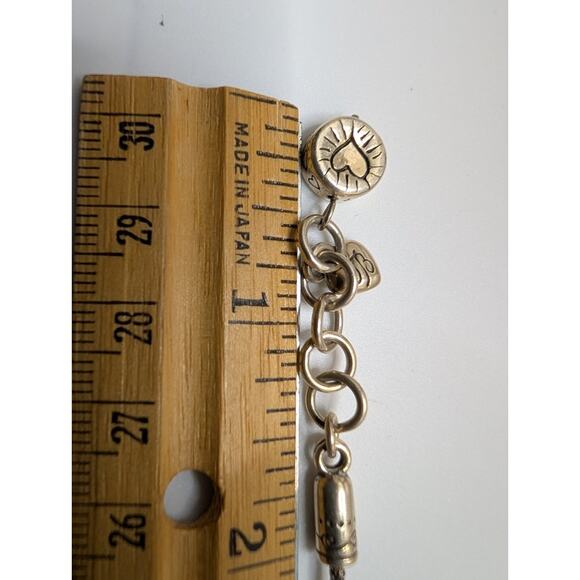 Brighton Silver Tone Beaded Bracelet 7.5 Inch Adjustable Chain - Picture 7 of 8